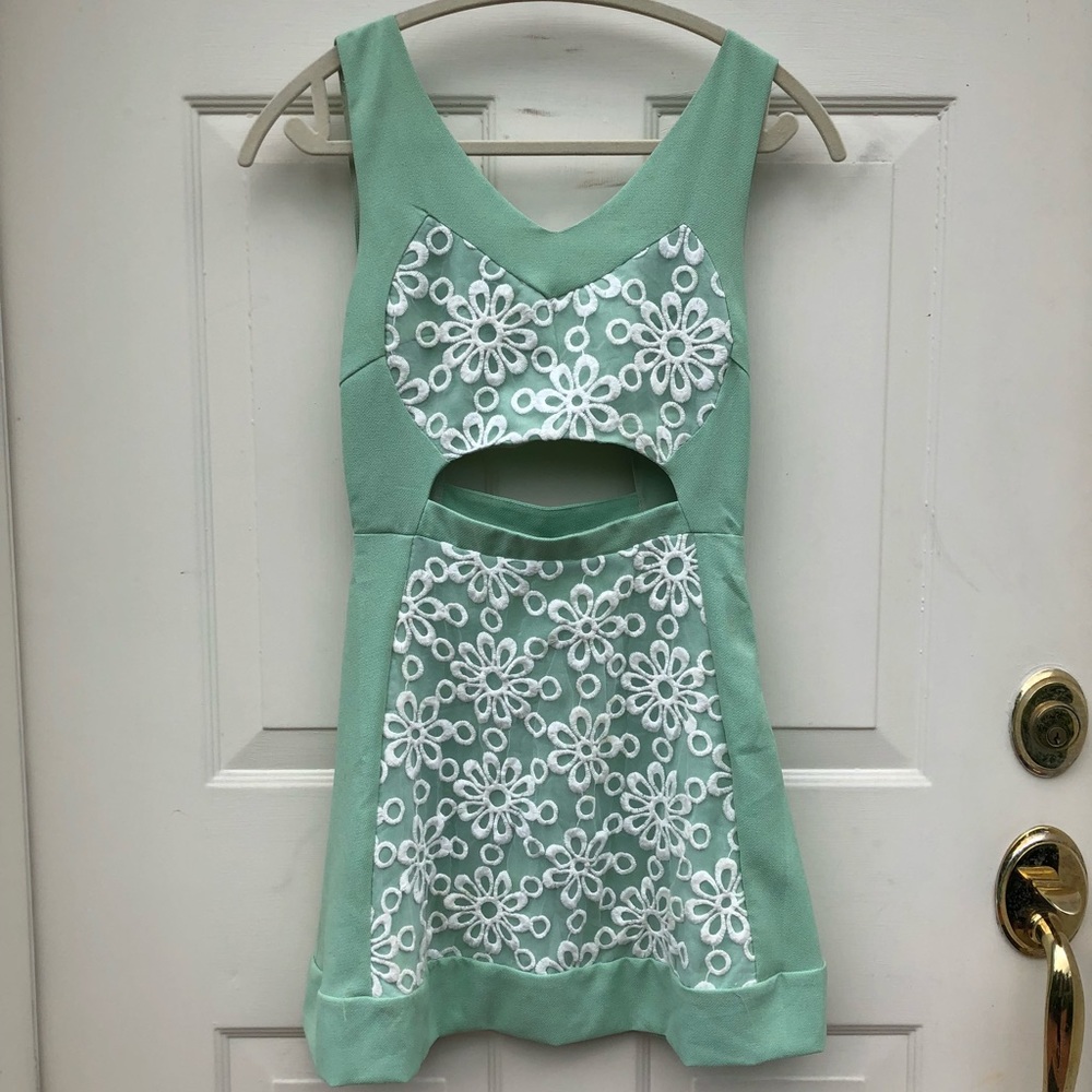 Pins & needles floral cut-out dress